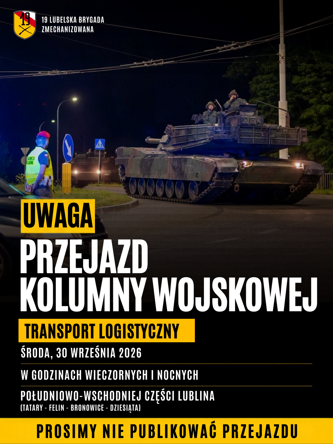 Uwaga, czołgi jadą. Wojskowa kolumna przejedzie przez Lublin