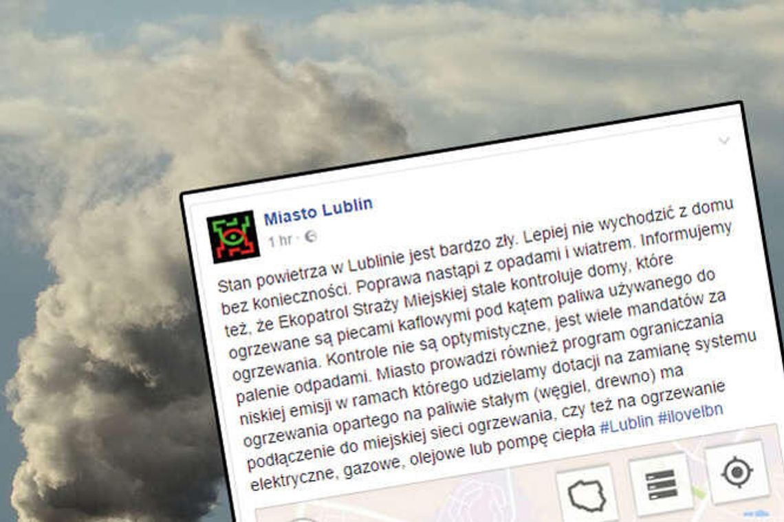 Uwaga! Smog w natarciu. Lubelski Ratusz apeluje: Nie wychodźcie bez potrzeby