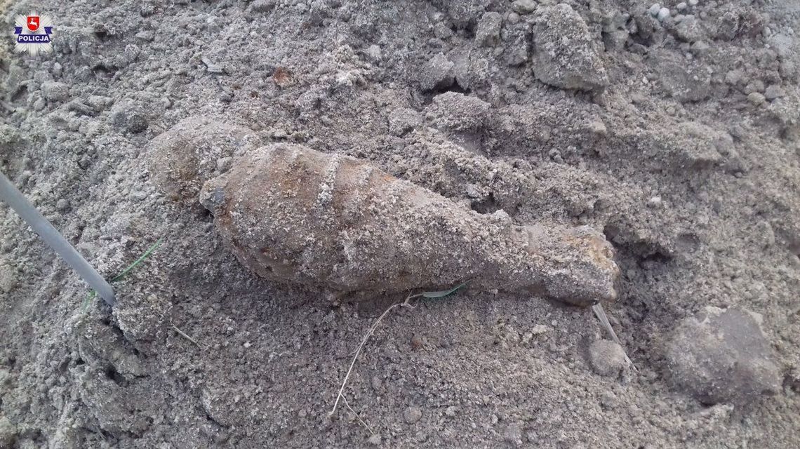 Uzbrojone granaty wykopane koparką. Potrzebni byli saperzy 