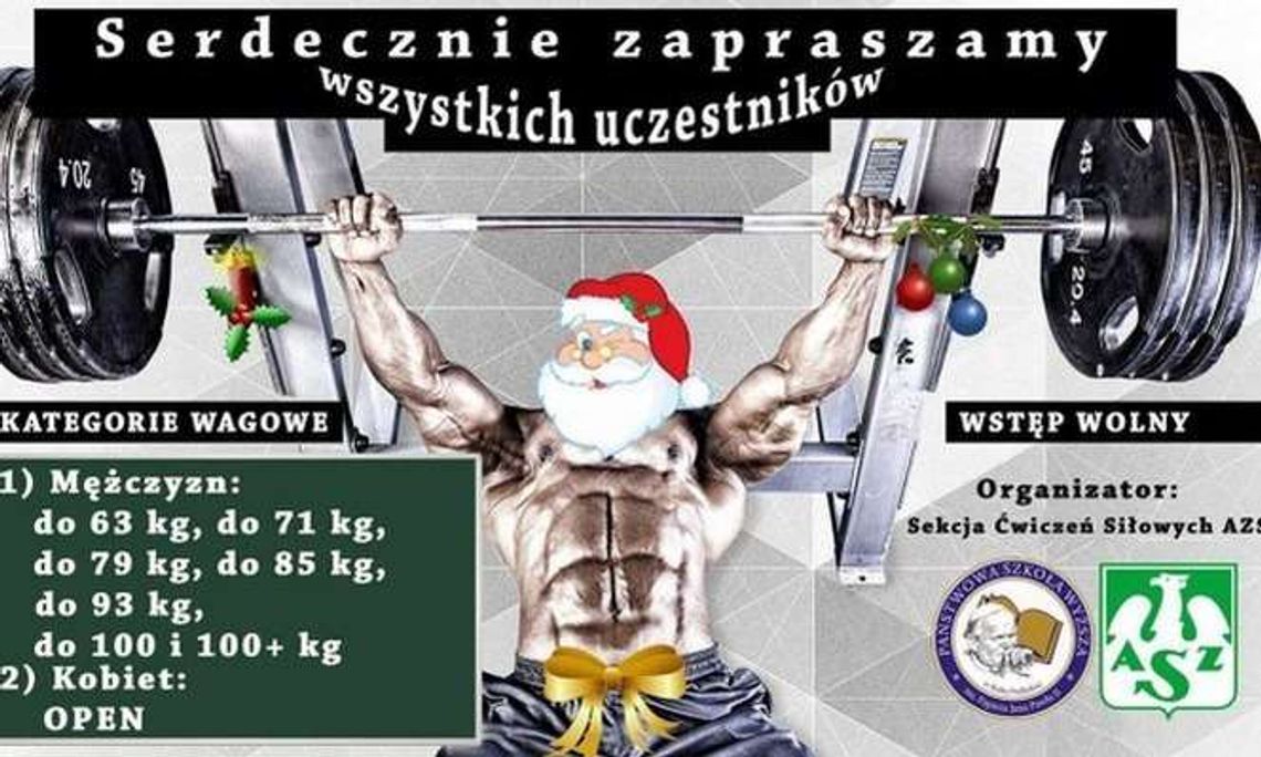 W Białej Podlaskiej odbędą się IV Mikołajkowe mistrzostwa w wyciskaniu sztangi leżąc