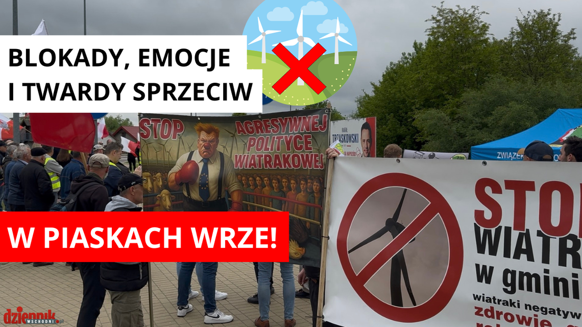 W Piaskach walczą z wiatrakami. „Sprzeciwiamy się Zielonemu Ładowi” W Piaskach walczą z wiatrakami. „Sprzeciwiamy się Zielonemu Ładowi”