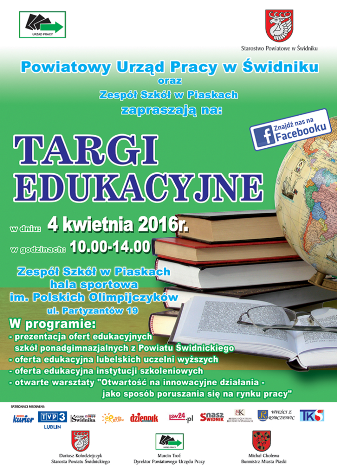 W poniedziałek Targi Edukacyjne w Piaskach W poniedziałek Targi Edukacyjne w Piaskach