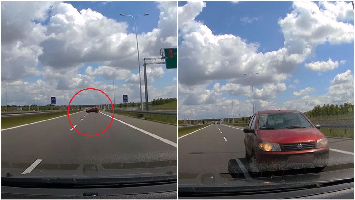 W poprzek drogi S17 pod Lublinem stał samochód. Cudem nie doszło do tragedii W poprzek drogi S17 pod Lublinem stał samochód. Cudem nie doszło do tragedii