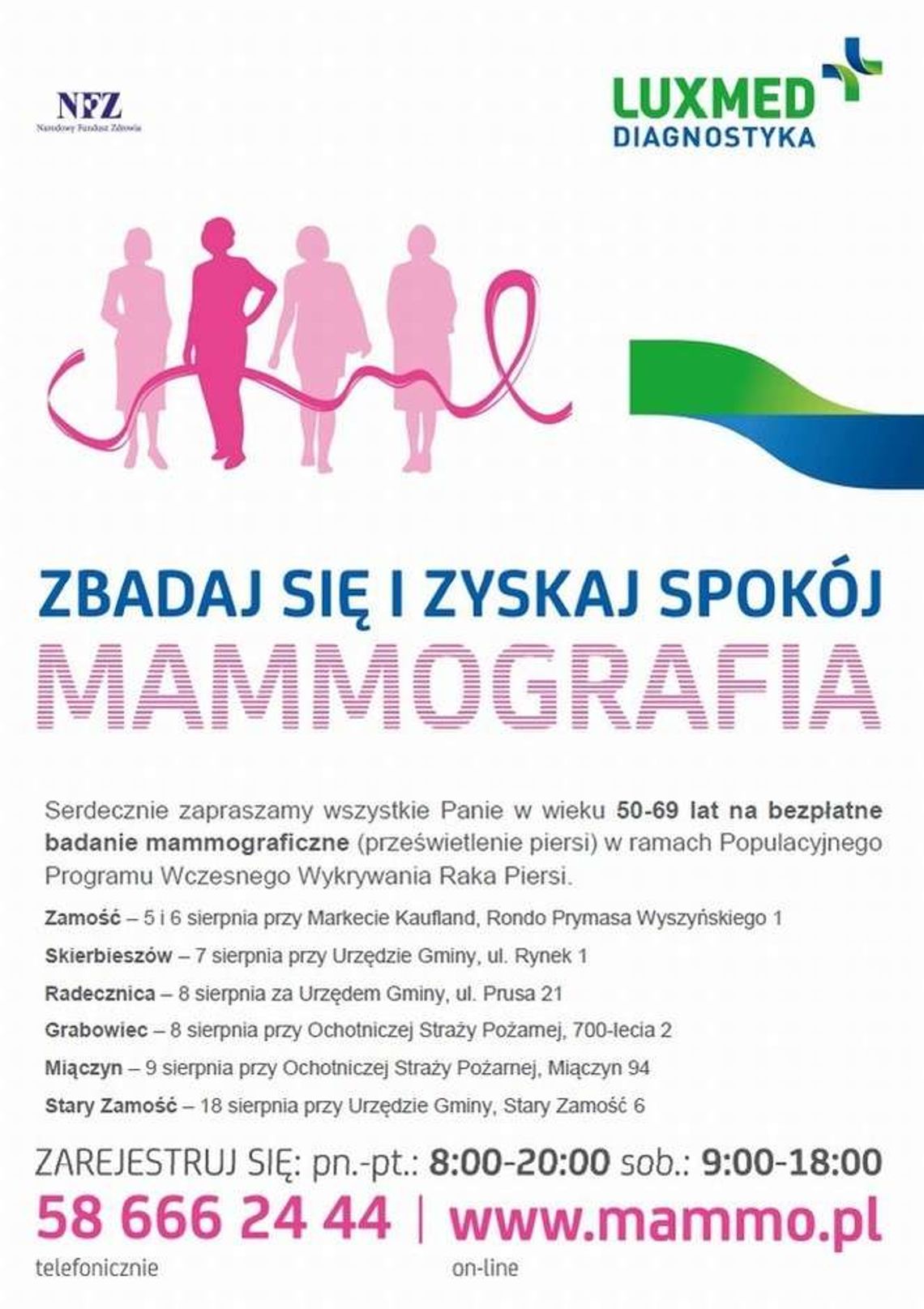 W trosce o zdrowie. Badania mammograficzne w powiecie zamojskim