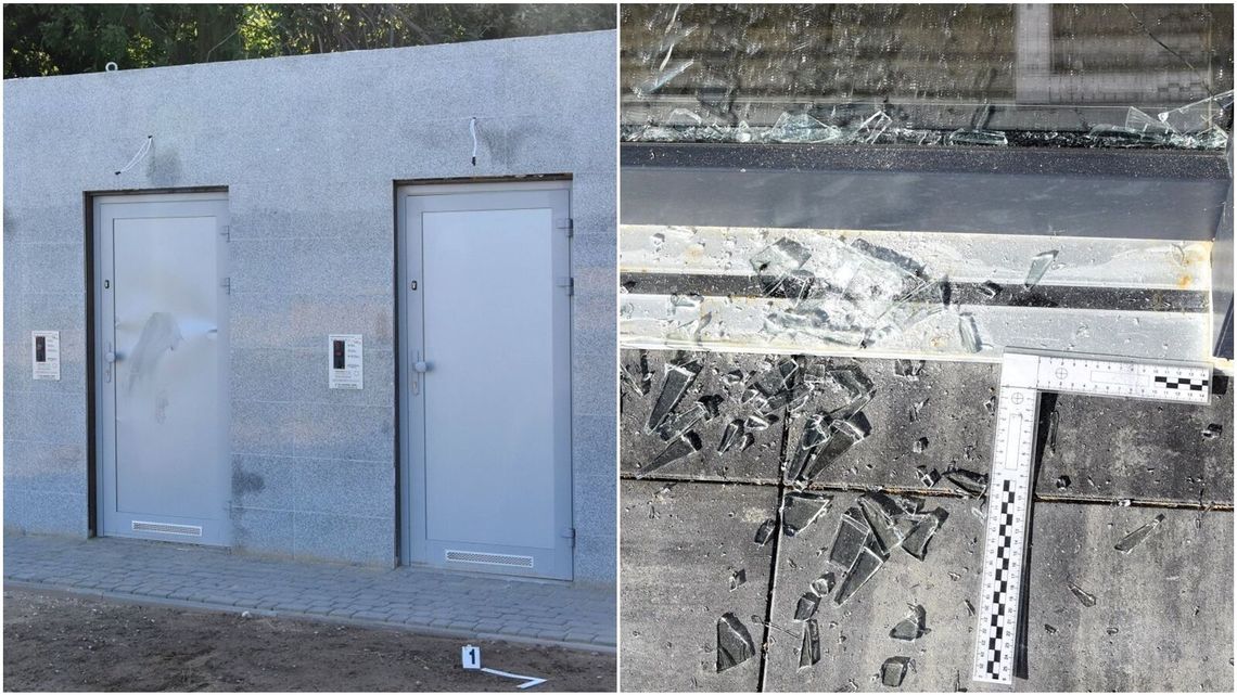 Wandale nad kraśnickim zalewem. Uszkodzili łódź, przenośne toalety i miejski szalet, wybili szybę