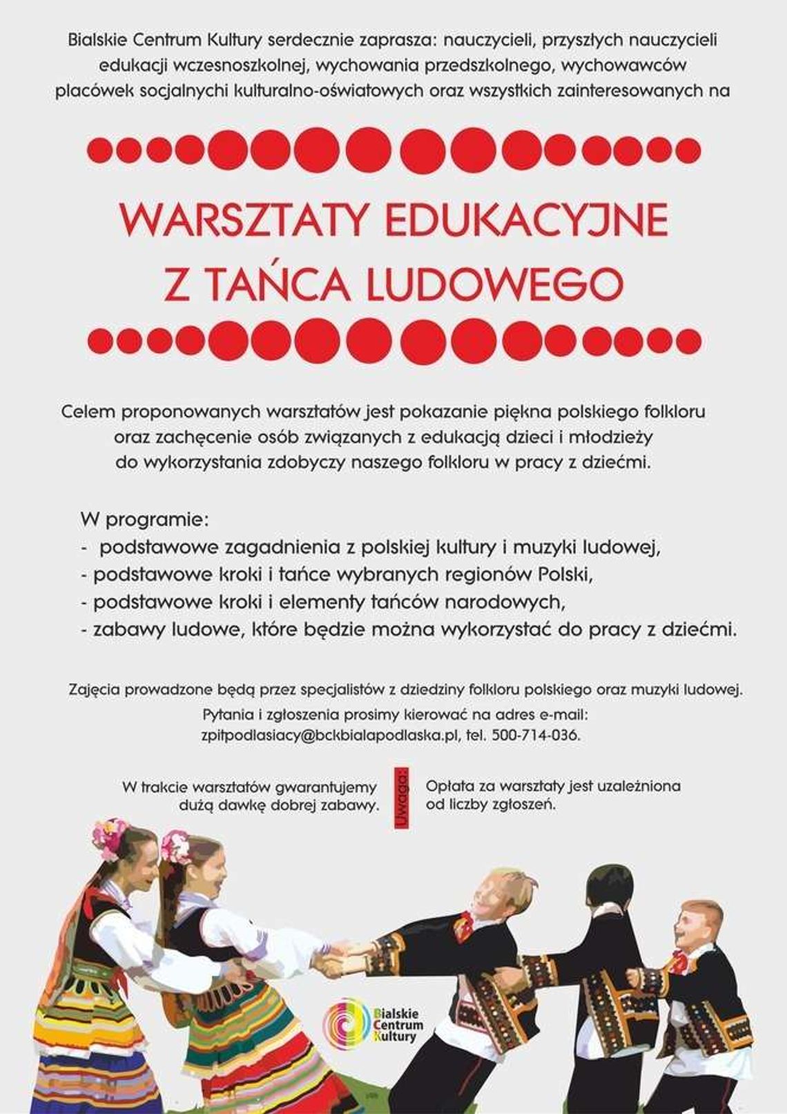 Warsztaty edukacyjne z tańca ludowego dla nauczycieli