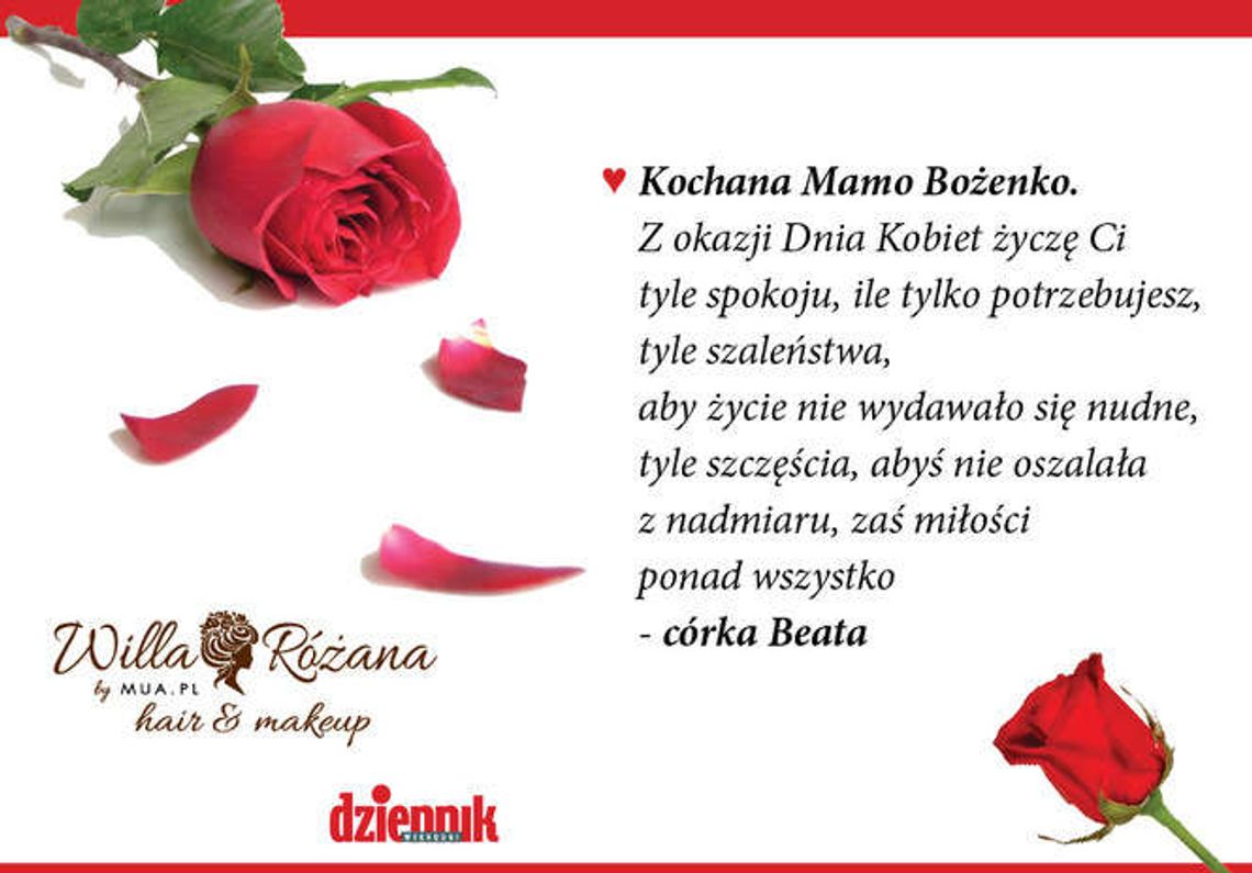 Wasze życzenia z okazji Dnia Kobiet Wasze życzenia z okazji Dnia Kobiet