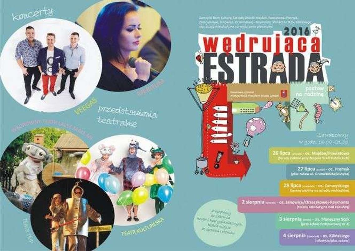 Wędrująca Estrada w Zamościu. Program