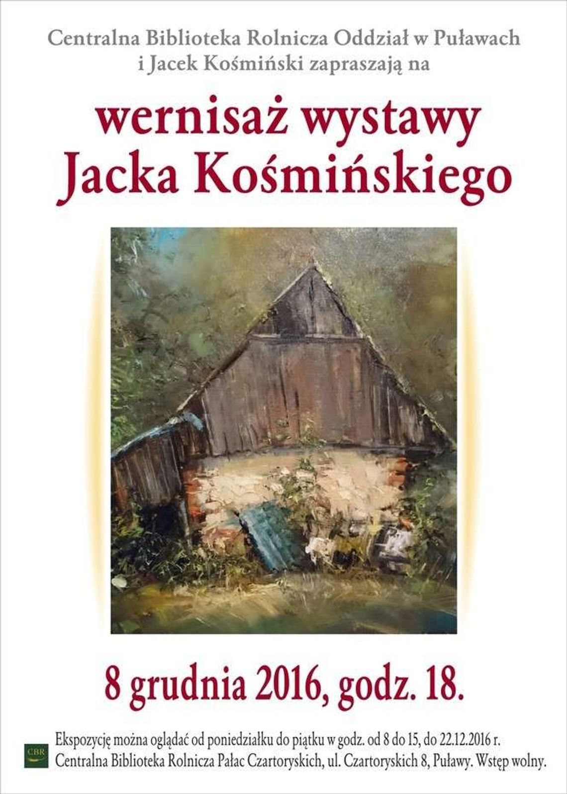 Wernisaż wystawy Jacka Kośmińskiego w Puławach