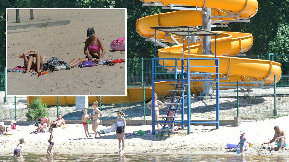 Wielka i bezpłatna zjeżdżalnia wodna przyciąga dzieci. Dorośli też lubią tu przyjeżdżać