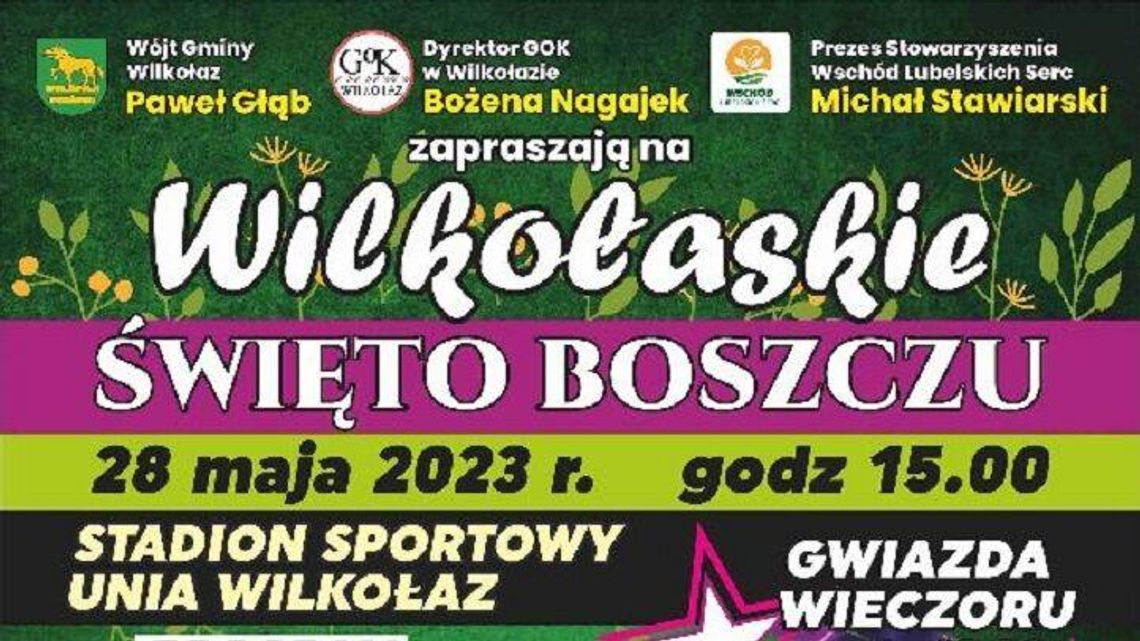Wilkołaskie Święto Boszczu. Koncerty, rodzinny piknik i coś na ząb
