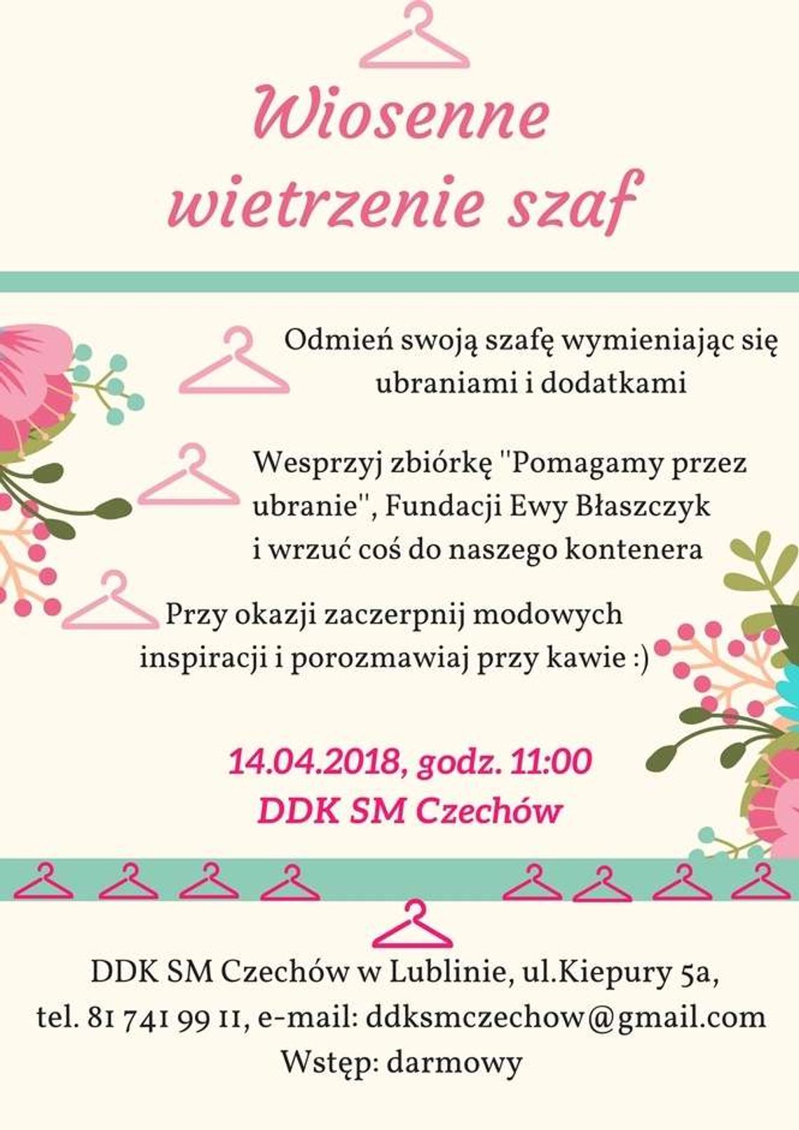 Wiosenne wietrzenie szaf na Czechowie