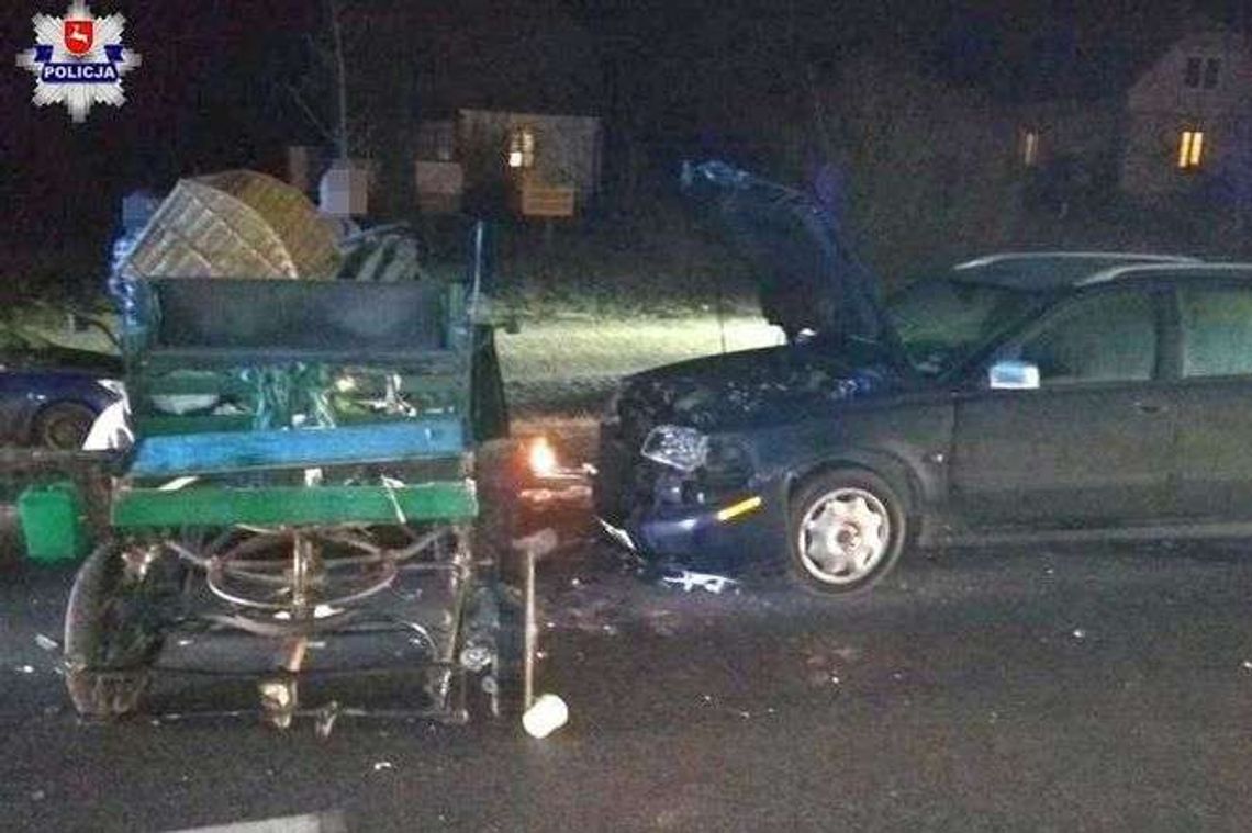 Wjechał volvo w bryczkę konną. Ranne dwie turystki