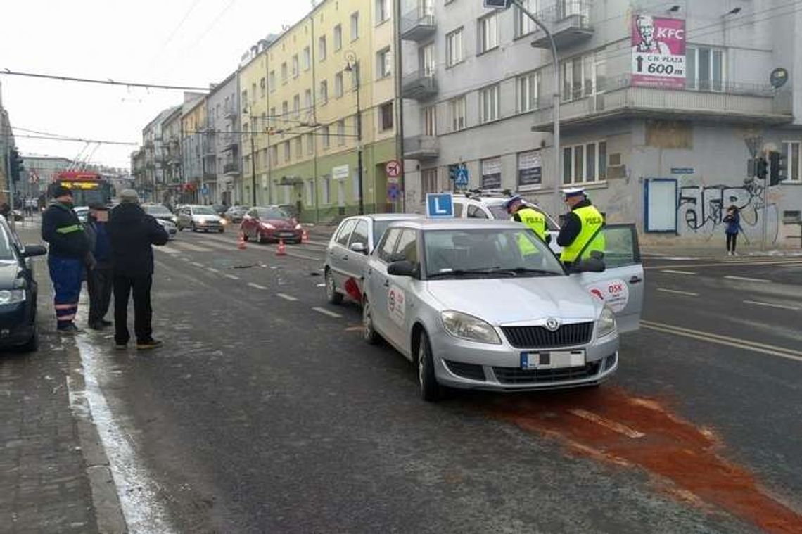 Wjechał w naukę jazdy. Duże korki po wypadku w Lublinie [zdjęcia]