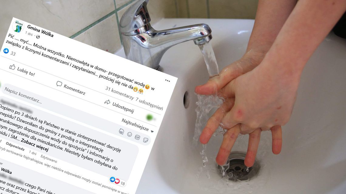 Woda skażona i kłopot dla tysięcy ludzi, a wójt śmieszkuje na Facebooku Woda skażona i kłopot dla tysięcy ludzi, a wójt śmieszkuje na Facebooku