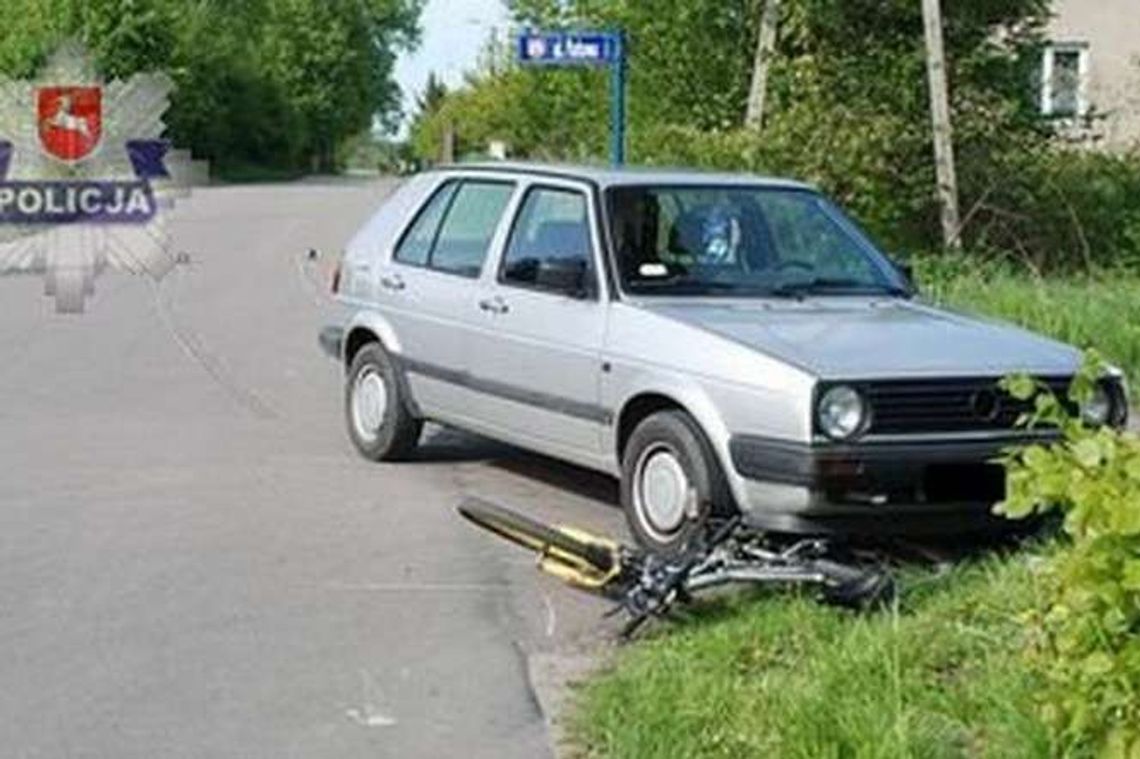 Wola Osowińska. Samochód zderzył się z rowerzystą