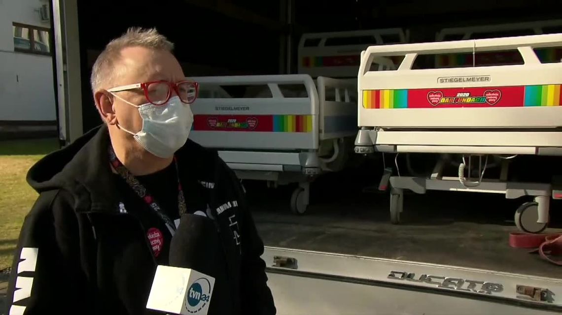 WOŚP pomaga szpitalom w czasie epidemii. "Przekazujemy łóżka, zamówiliśmy też milion masek ochronnych"