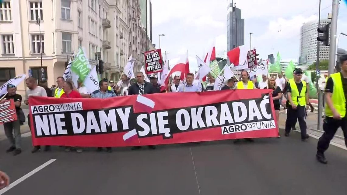 „Wsie i miasta z biedą basta”. Protest rolników z AgroUnii