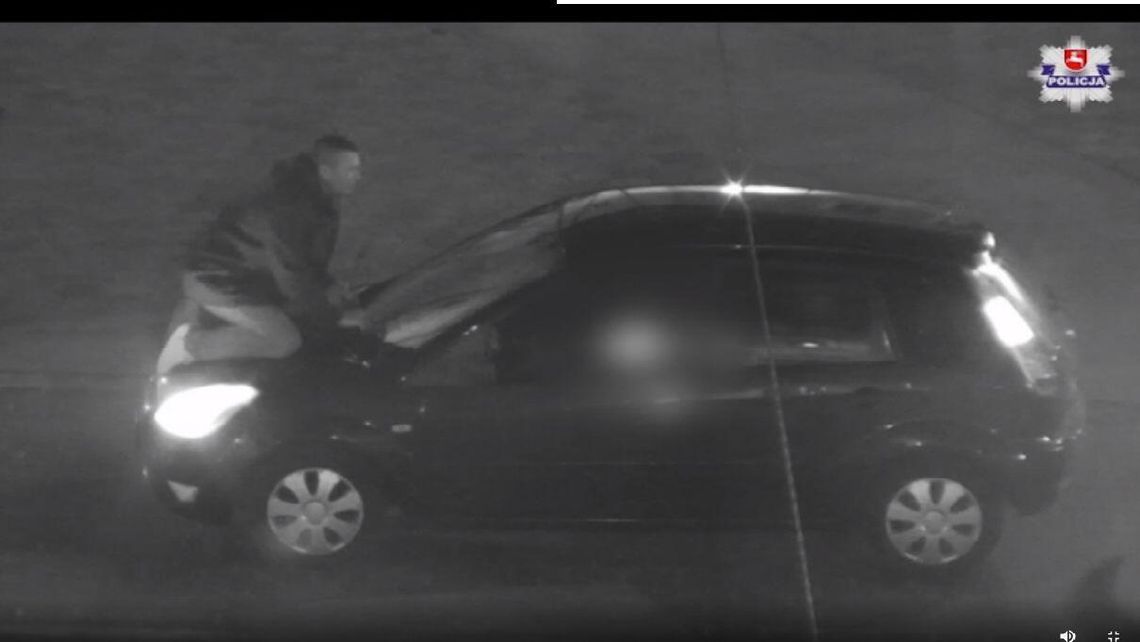 Wszedł na maskę i pocałował szybę. Policja szuka mężczyzny 