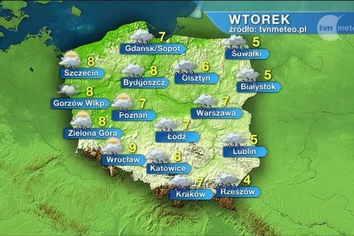 Wtorek pochmurny i z opadami deszczu. 5 stopni w Lublinie Wtorek pochmurny i z opadami deszczu. 5 stopni w Lublinie