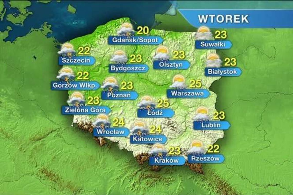 Wtorek z deszczem i burzami. W kolejnych dniach cieplej