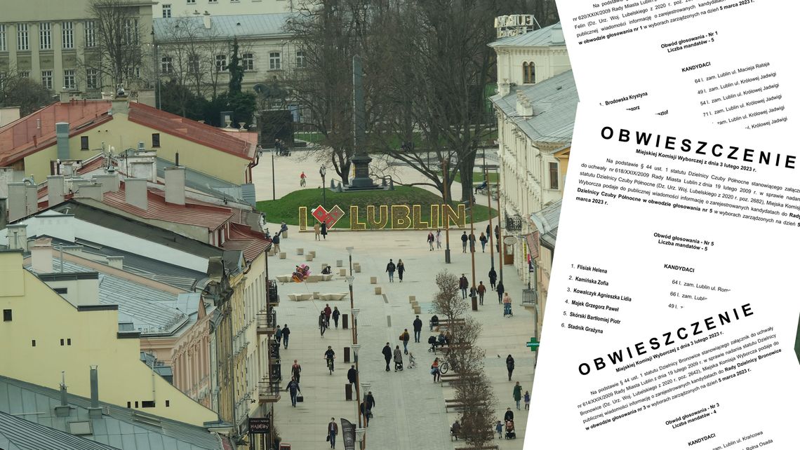 Wybory do rad dzielnic w Lublinie. Listy kandydatów