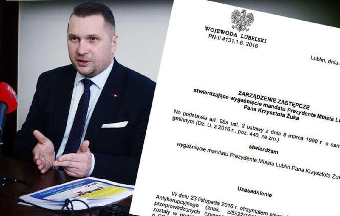 Wygaszenie mandatu Krzysztofa Żuka. Przeczytaj zarządzenie zastępcze wojewody