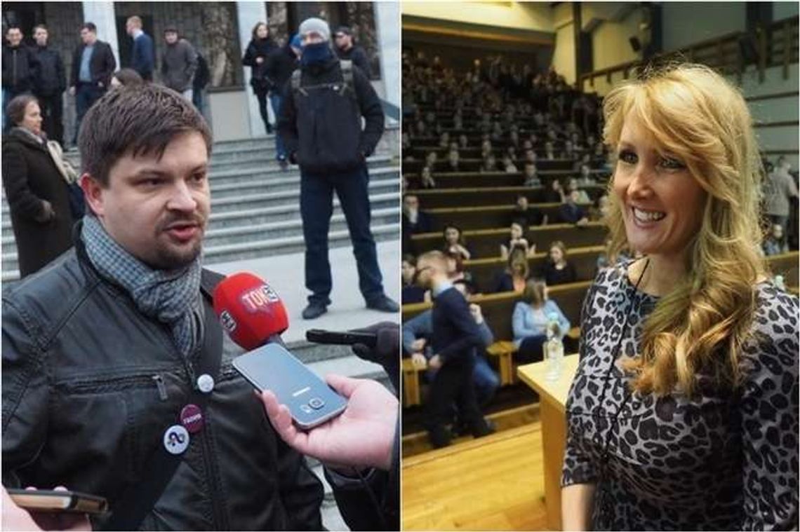 Wykład Rebekki Kiessling na KUL. Szarpanina po proteście partii Razem