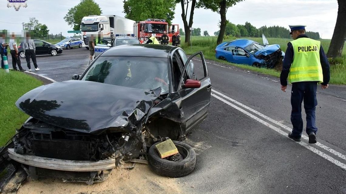 Wymusił pierwszeństwo, zderzyły się trzy auta. Trzy osoby w szpitalu