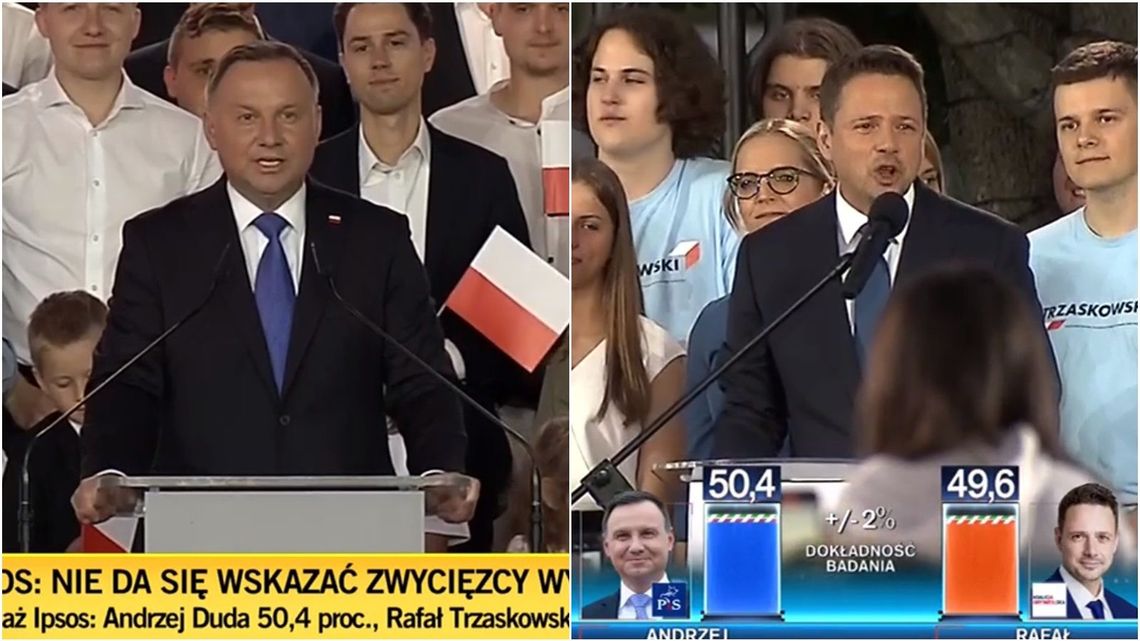 Wyniki wyborów prezydenckich 2020. Duda zaprosił Trzaskowskiego do Pałacu Prezydenckiego