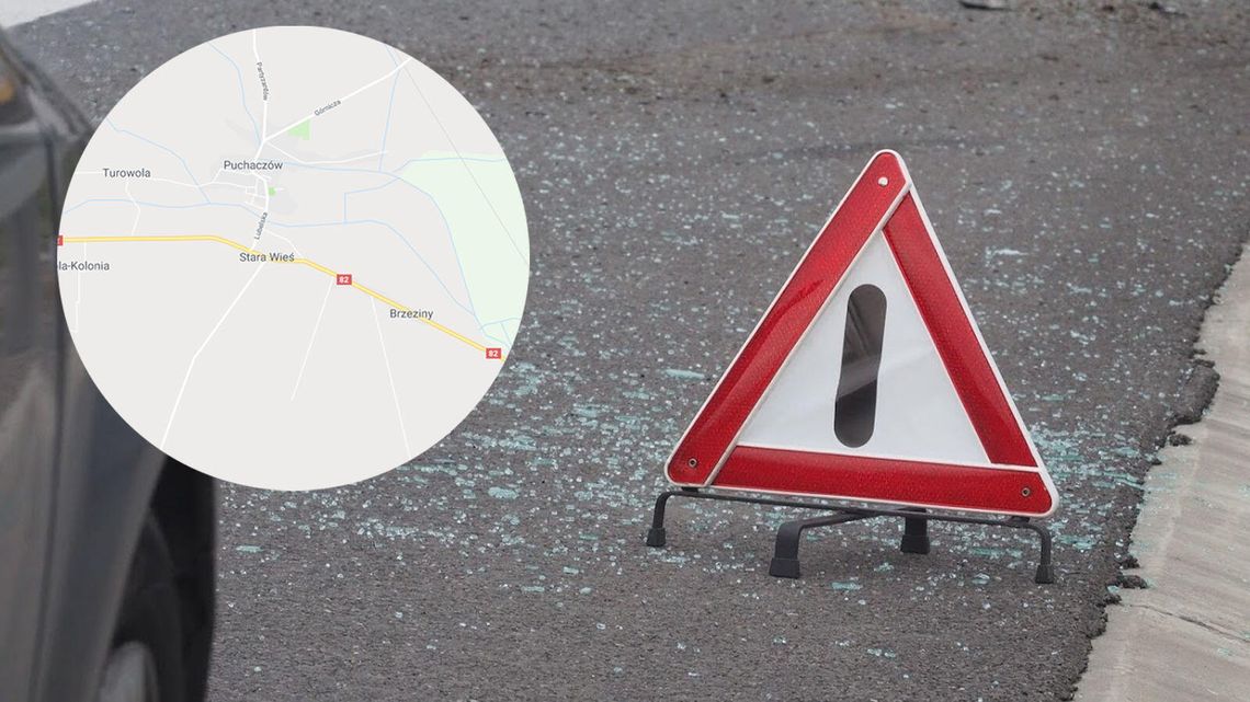 Wypadek 4 aut na DK82. Ranna kobieta w ciąży i dziecko Wypadek 4 aut na DK82. Ranna kobieta w ciąży i dziecko