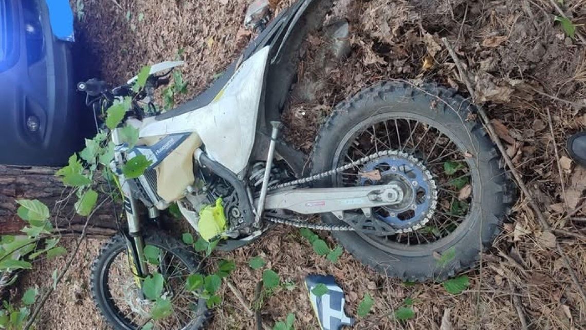Wypadek 40-latka na motocyklu crossowym