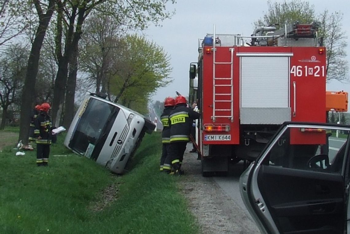 Wypadek autobusu Lublin - Kraków. Ranni trafili do szpitala
