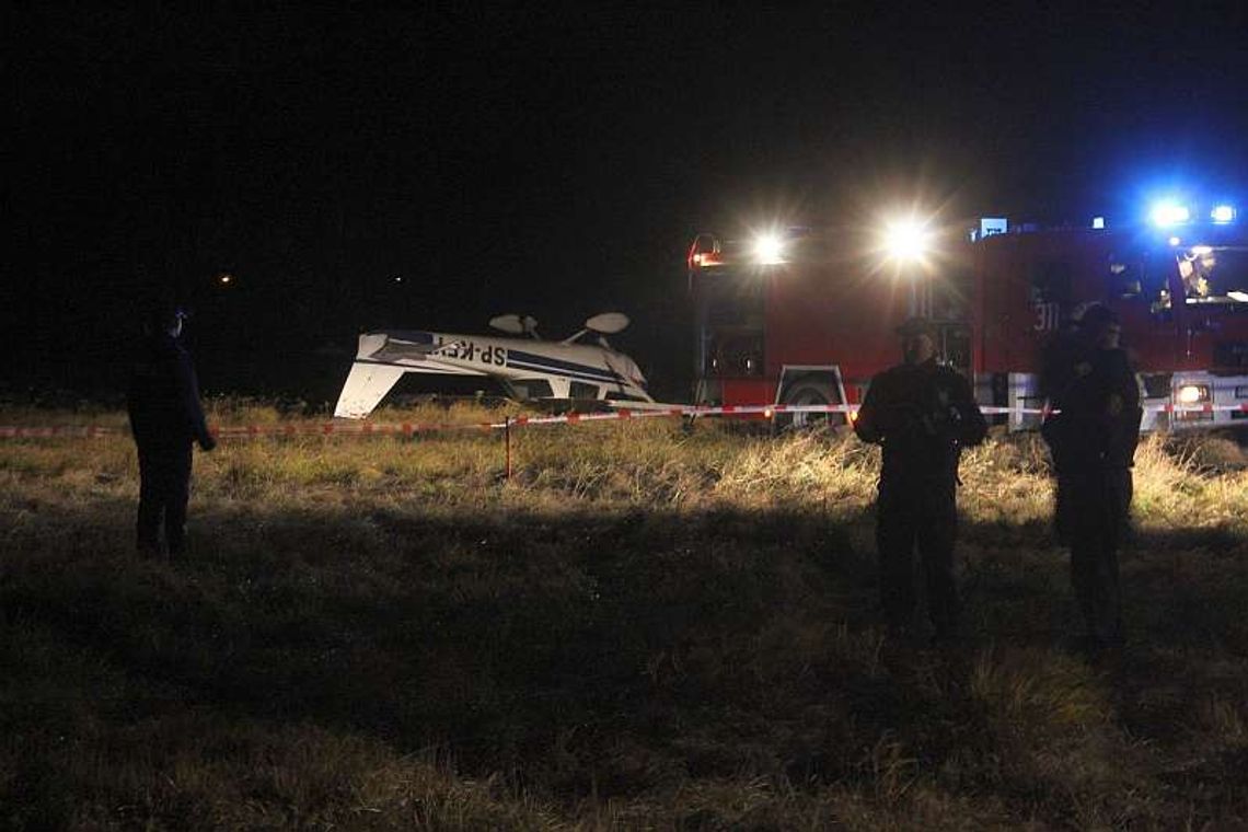 Wypadek awionetki w Łodzi. Dwie osoby ranne podczas awaryjnego lądowania
