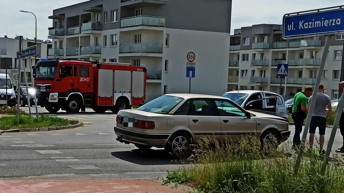 Wypadek dwóch aut osobowych w Lublinie. Są utrudnienia w ruchu