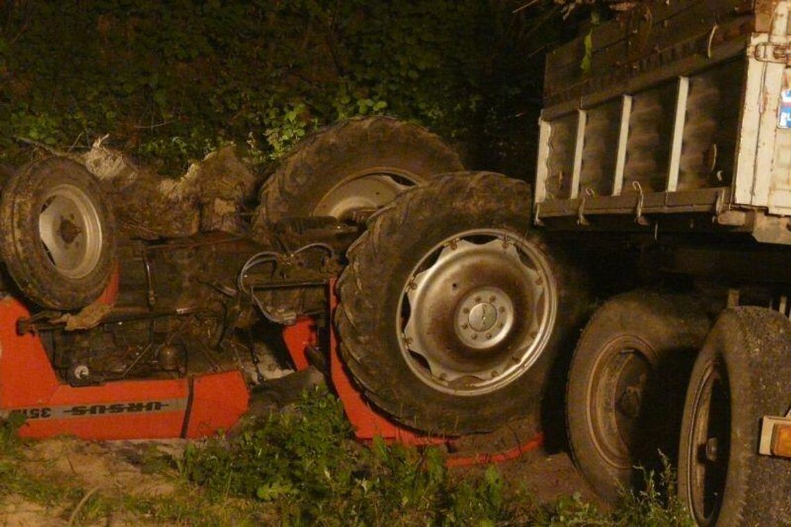 Wypadek koło Grabowca. Ciągnik przygniótł mężczyznę
