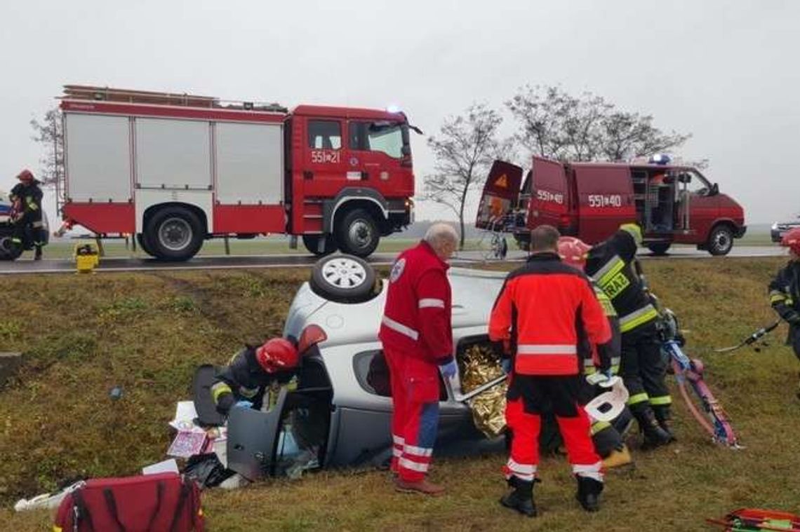 Wypadek koło Włodawy. Zderzenie dwóch samochodów