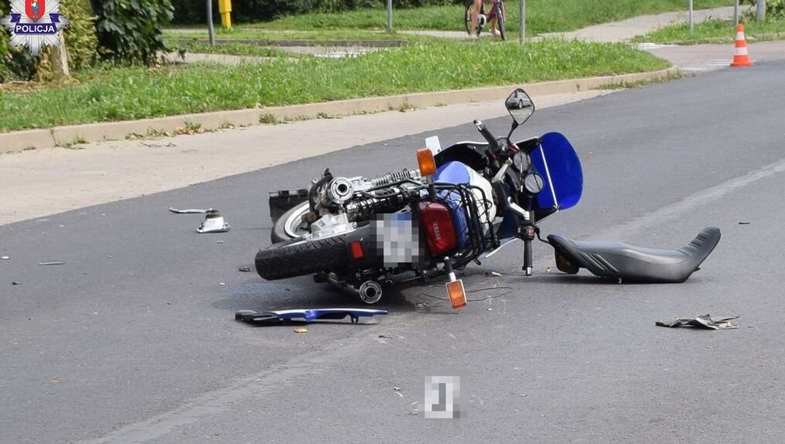 Wypadek motocyklisty na ul. Śląskiej. Zawinił kierowca peugeota