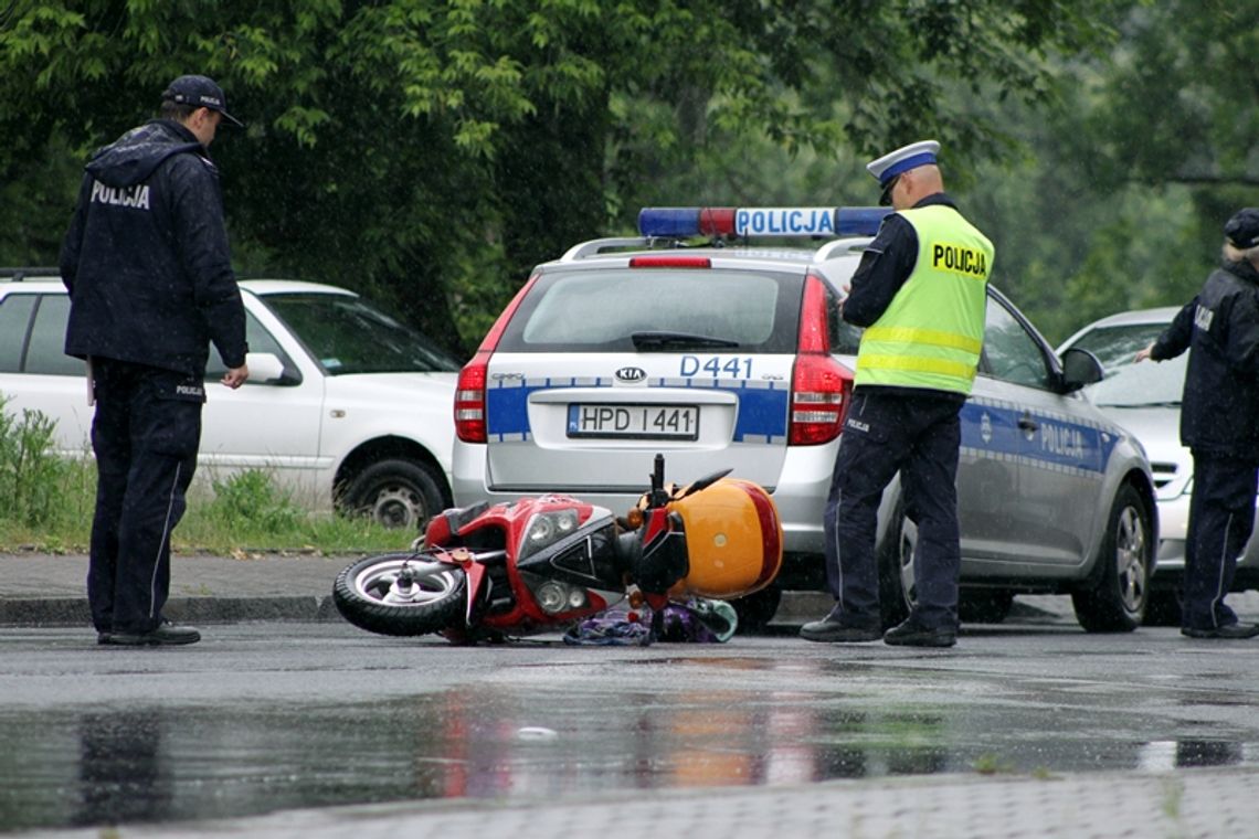 Wypadek motorowerzysty w Białej Podlaskiej