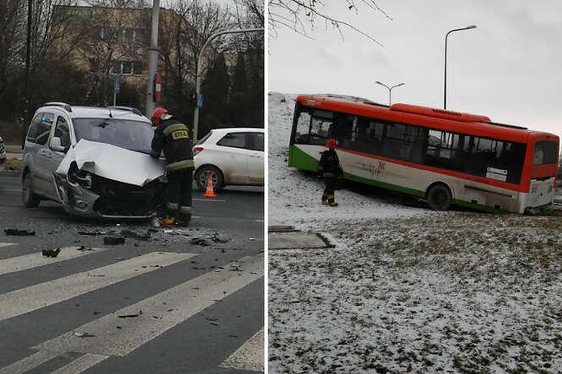 Wypadek na al. Witosa. Autobus MPK zderzył się z samochodem (zdjęcia) Wypadek na al. Witosa. Autobus MPK zderzył się z samochodem (zdjęcia)