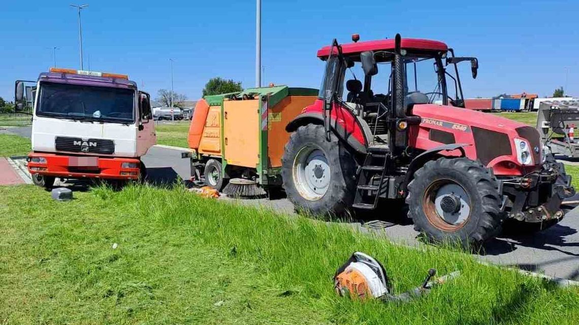 Wypadek na MOP Bystrzejowice. Ciężko ranny pracownik w szpitalu