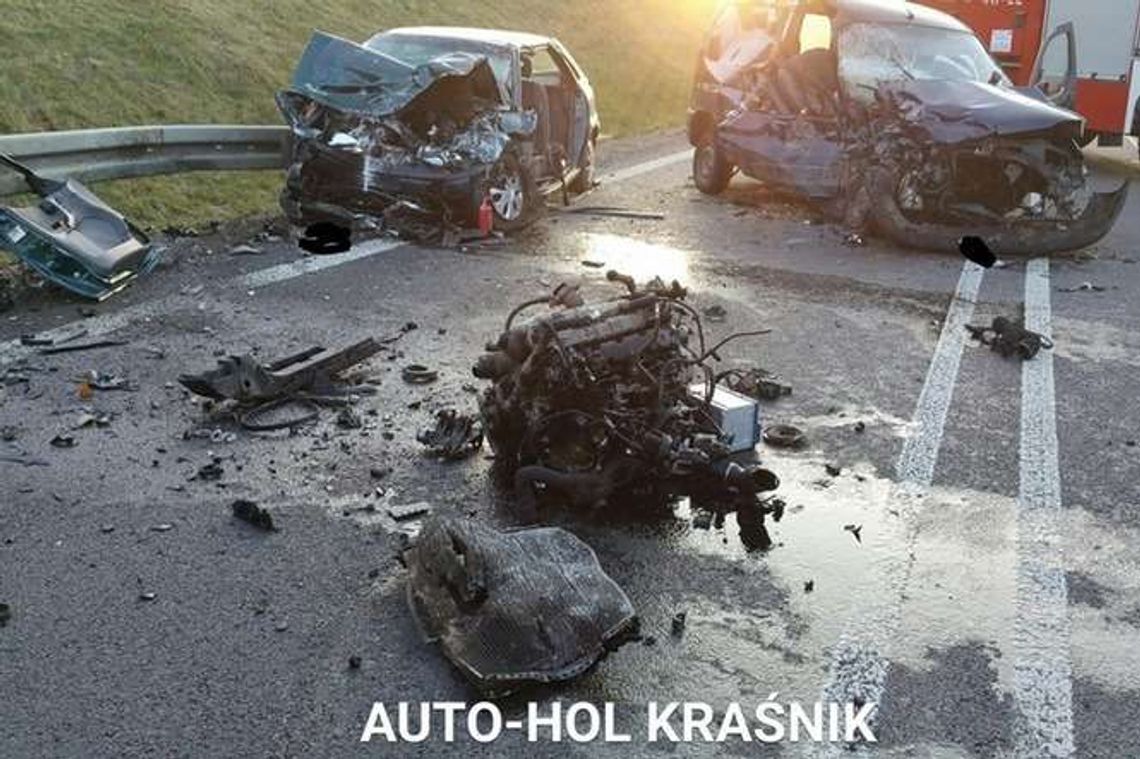 Wypadek na obwodnicy Kraśnika. Zderzyły się dwa samochody