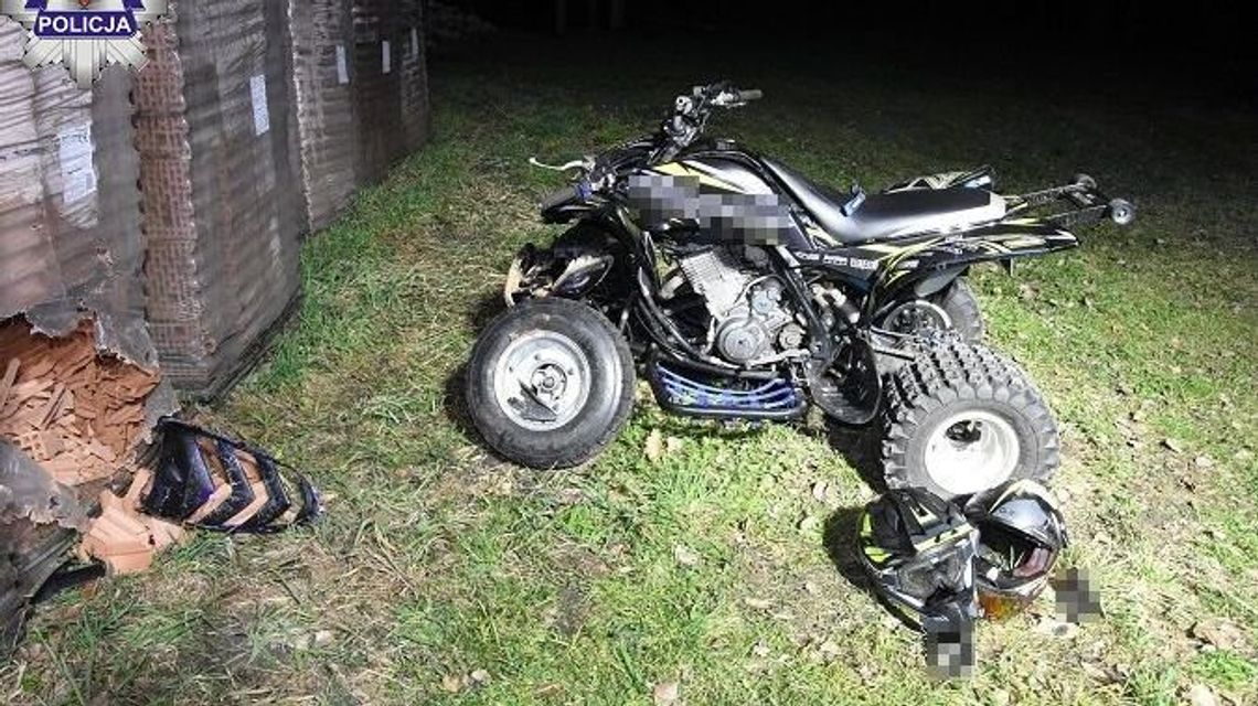 Wypadek na quadzie. Dwie osoby w szpitalu 