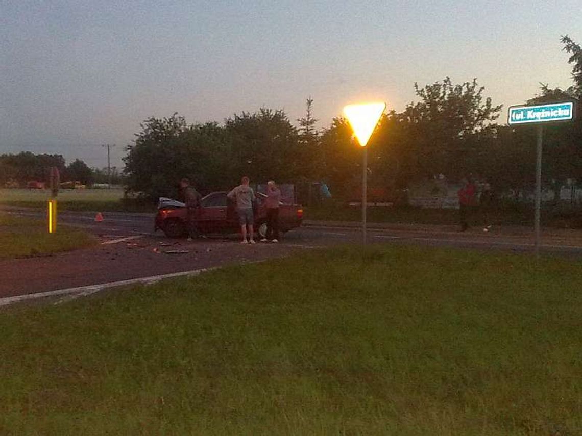 Wypadek na skrzyżowaniu ul. Janowskiej i Żeglarskiej w Lublinie