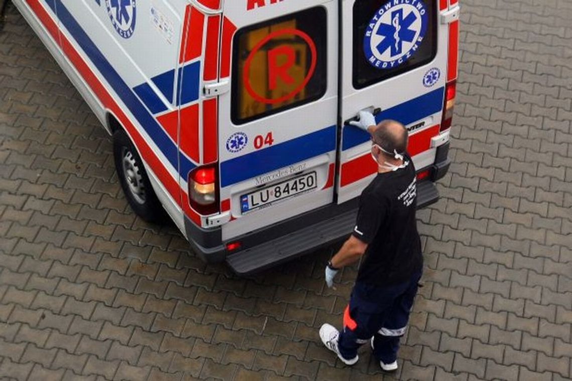 Wypadek na ul. Kiepury w Lublinie. Ranny rowerzysta Wypadek na ul. Kiepury w Lublinie. Ranny rowerzysta