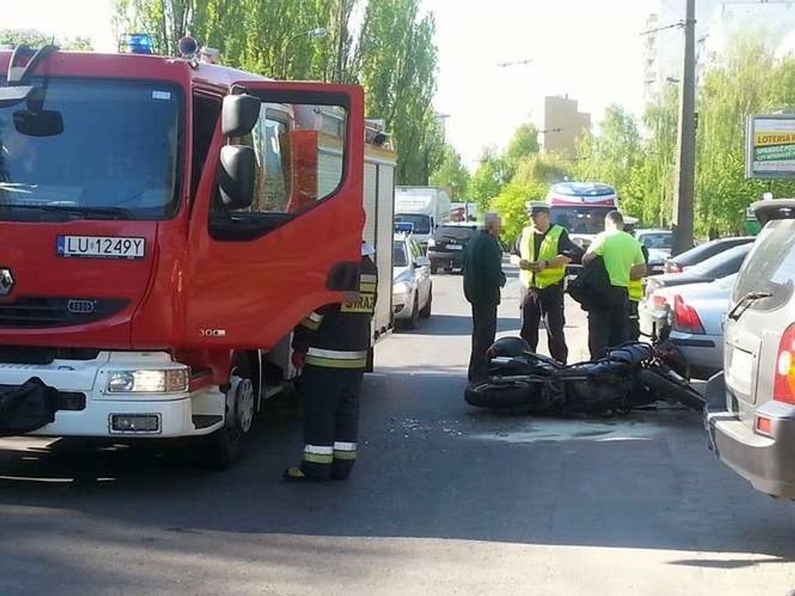 Wypadek na ul. Zana. Samochód zderzył się z motocyklem