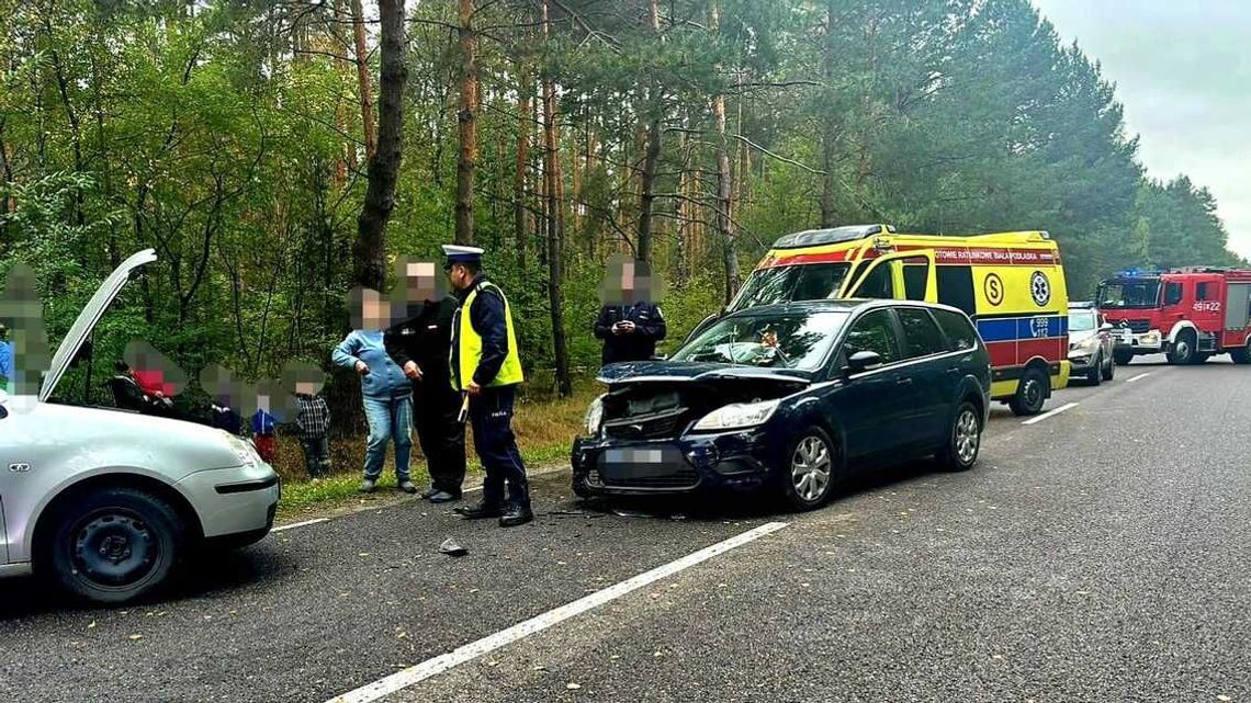 Wypadek po grzybobraniu. Trzy osoby trafiły do szpitala
