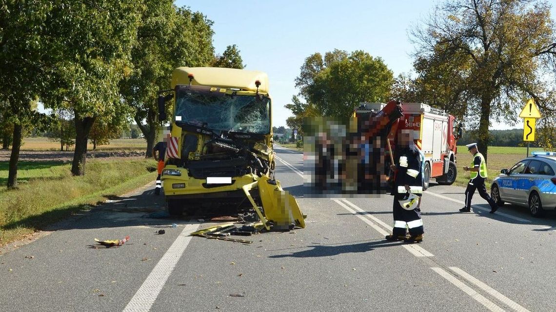 Wypadek pod Białą Podlaską. Kierowca ciężarówki nie przeżył