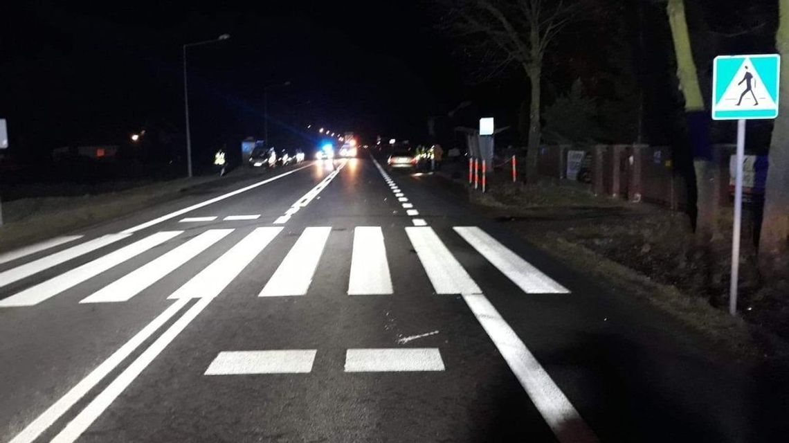 Wypadek pod Zamościem. Potrącenie pieszego na przejściu 