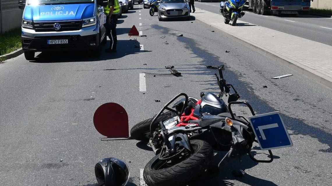 Wypadek podczas egzaminu na prawo jazdy